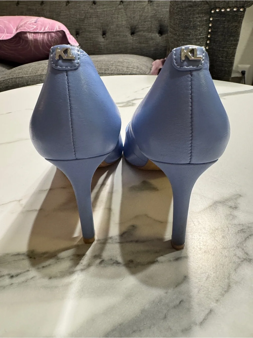 Karl Lagerfeld Periwinkle Pointed-Toe Stiletto Pumps